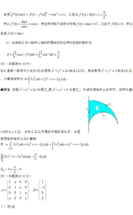 2012年全国硕士研究生入学统一考试数学一试题及答案解析