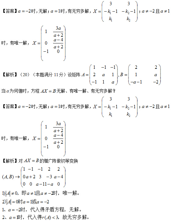 2016年全国硕士研究生入学统一考试数学一试题及答案解析